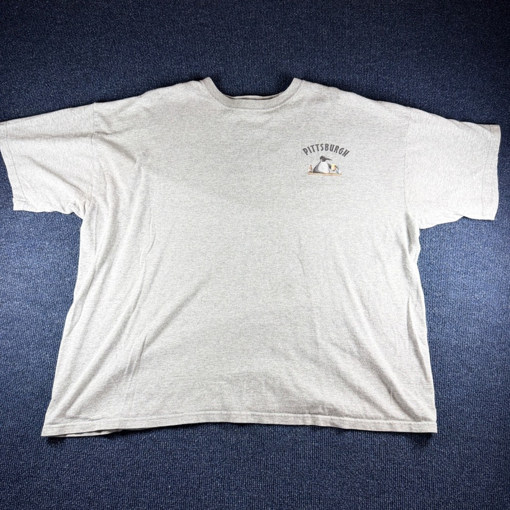 The Duck Co Pittsburgh Tee XXL 26.5x27.5 Grey Cotton Novelty